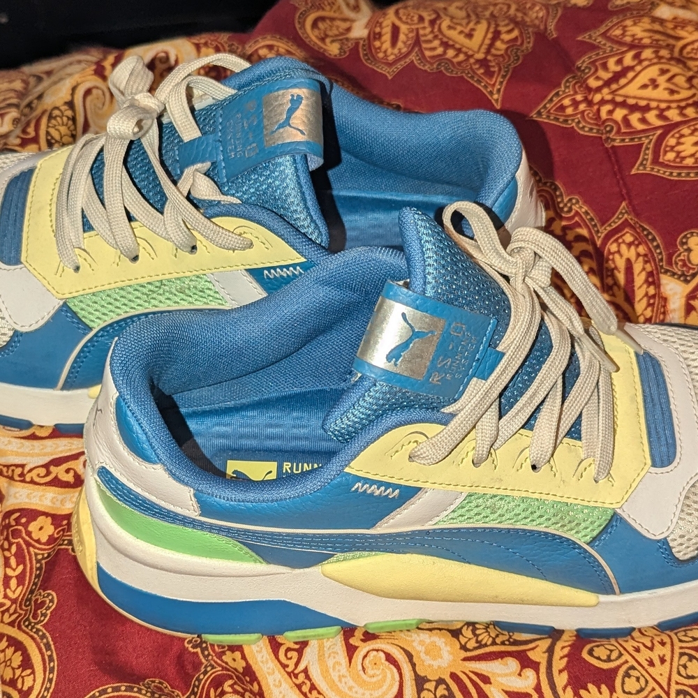 Men's, Puma Blue and Yellow Sneakers